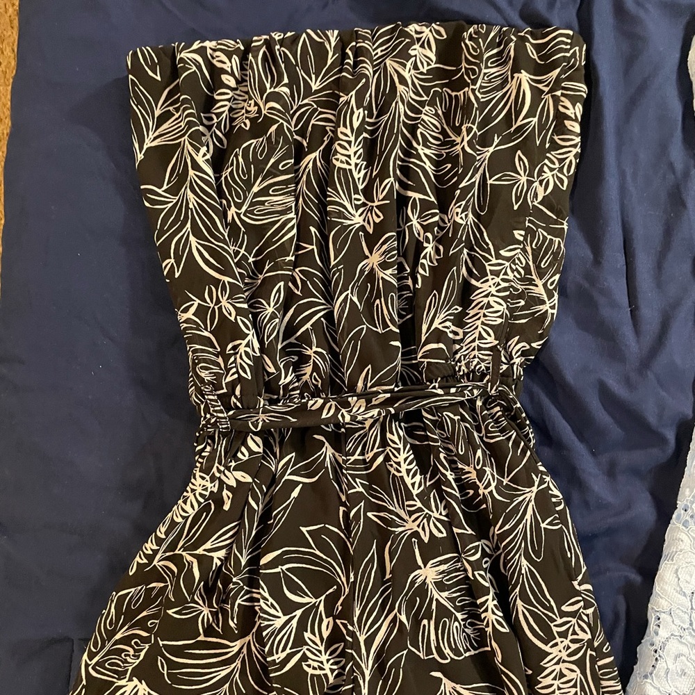 Strapless romper